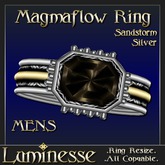 Luminesse Magmaflow Sandstorm Silver Ring MENS-Wear To Unpack