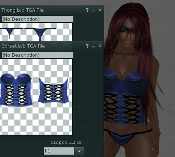 *HB* Lingerie Set Full Perm TGA File