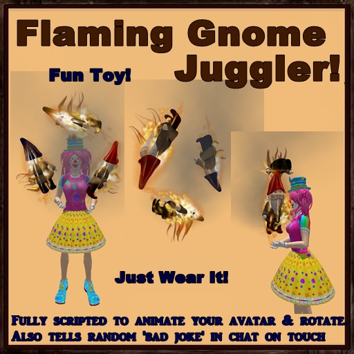 Flaming Gnome Juggler -Fun Juggling Toy!