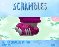 SCRAMBLES Pink Glitter Sneakers (boxed)