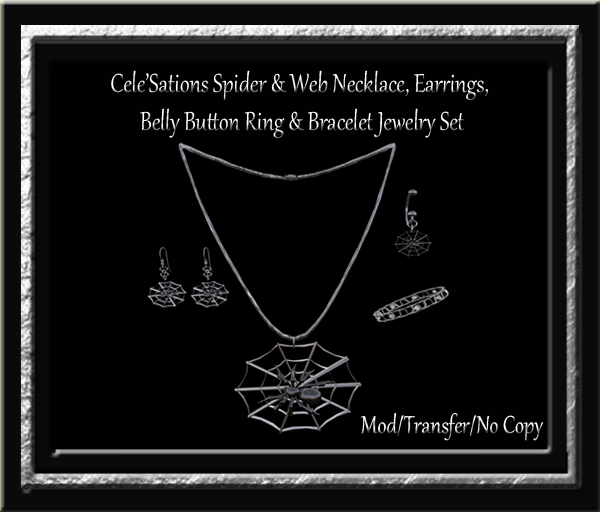 Cele'Sations Spider & Web Jewelry Set