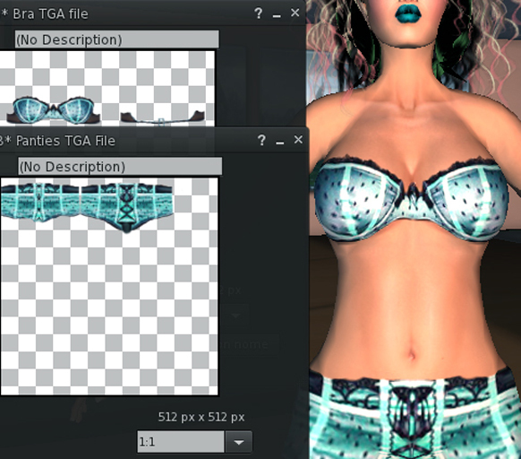 *HB* Burlesque Lingerie Set Full Perm TGA File