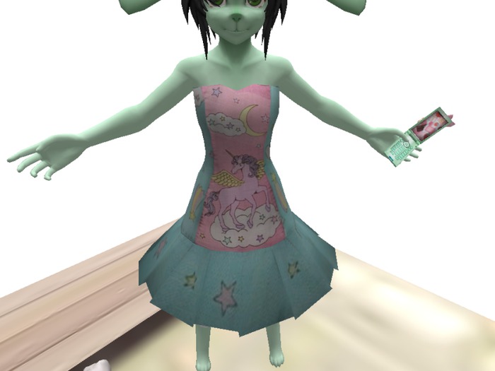 Pastel Unicorns for Krankhaus' Pleated Kemono Dress