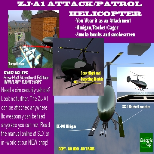 ZJ-A1 Helicopter WEARABLE ATTACHMENT!