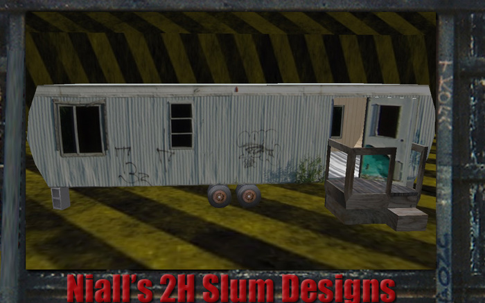 2H BOXED Trailer Park Trailer 3 - v2 (Mesh) 19 Prim