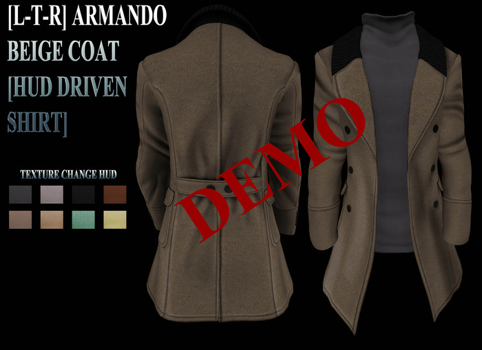 [L-T-R] DEMO Armando Beige Coat  [HUD Driven Shirt]
