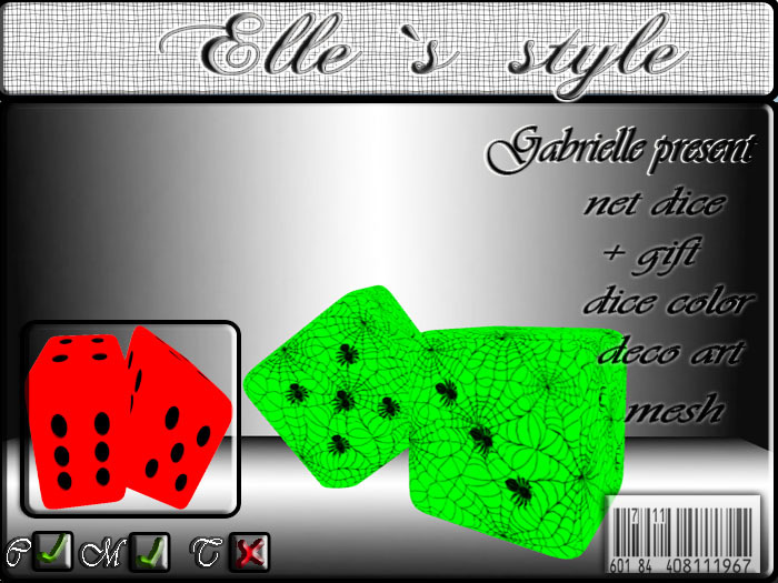 Elle`s style dice net deco art