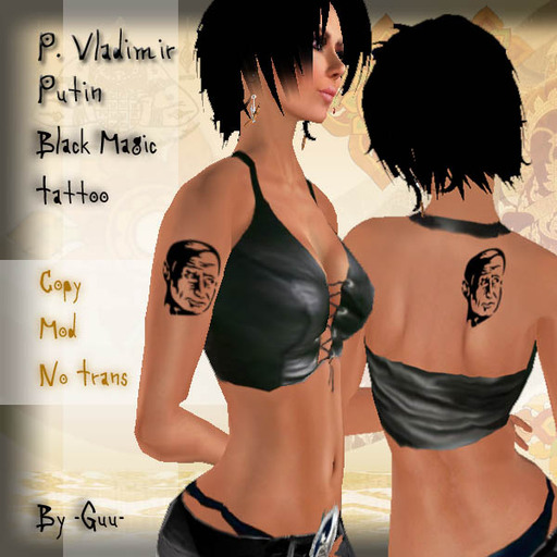-=((Guu))=- President Vladimir Putin Tattoo Sexy Fashion