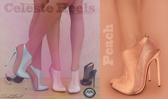 _CandyDoll_Celeste Peach  - SLINK HIGH (Feet Not Included)