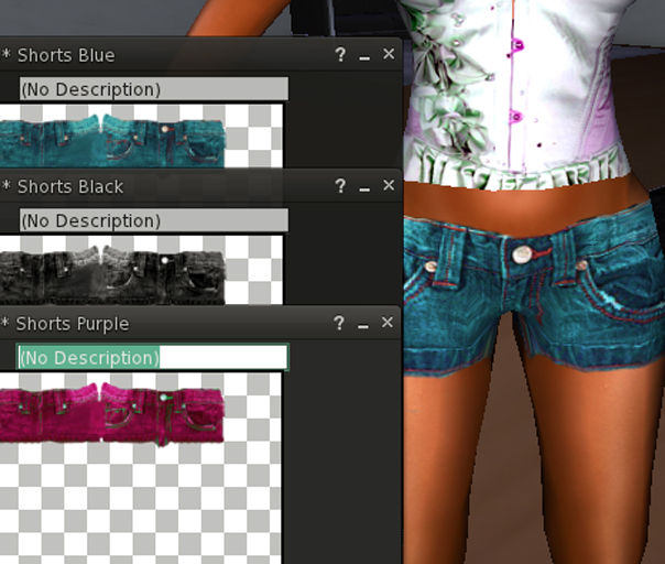 *HB* Shorts Jeans 3 colors  Full Perm TGA File