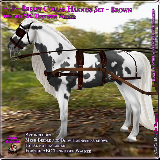 ~LP~ Breast Collar Harness & Gig Set (TN Walker) (Boxed) 