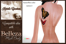 .::K.C::. butterflies color 2 tattoo