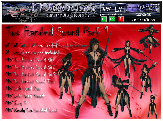 ~ Medusa weapons ~ Two Handed Sword Animations Pack 1 (Boxed)