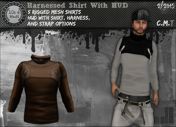 *10: 4 ~ MesH ~ Harnessed Shirt ~ With Texture Hud