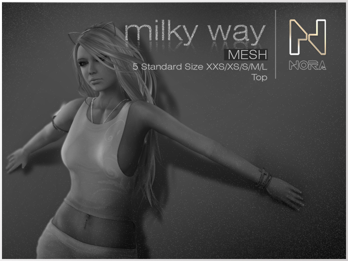 NORA "milky way" Top MESH_white1_DEMO