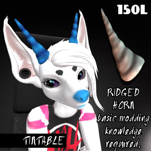 [MH] Ridged Horn (Tintable)