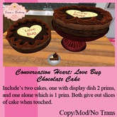 Love Bug Heart Chocolate Cake