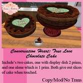 True Love Heart Chocolate Cake