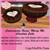Marry Me Heart Chocolate Cake