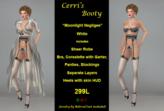 Cerri's Moonlight Negligee White