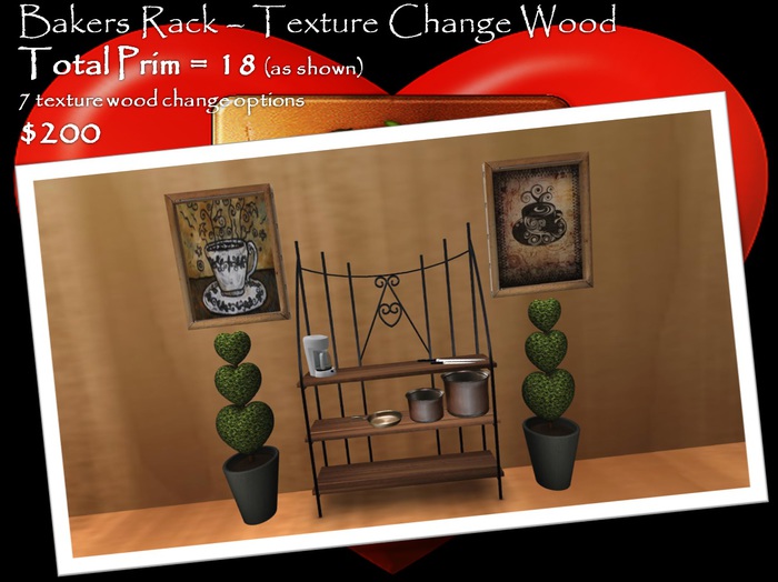 Bakers Rack - Wood Texture Change