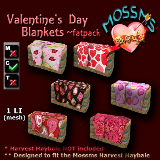 Valentine's Day Blankets  ~fatpack~