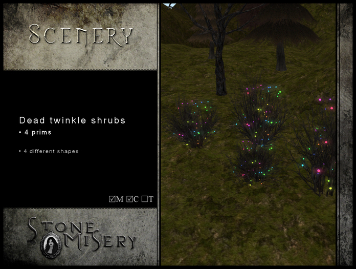 .:S.M:. Scenery - Dead Twinkle Shrubs (rainbow)