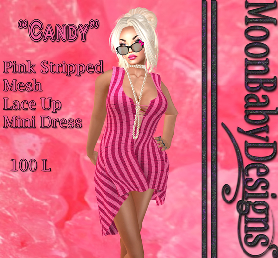 Pink Stripped Mini Dress