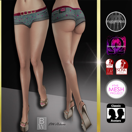 *** Hotpants: PINK dots ***