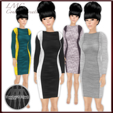 LMC Mesh Templates - Pencil Dress - fully rigged sheath dress