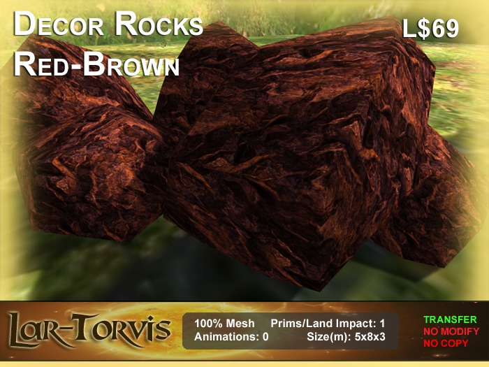 Decor Rock - Reddish Brown