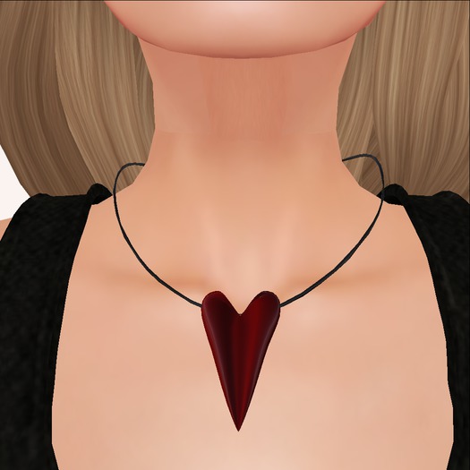 ~*P!P*~ Anistascia Heart Necklace - Blood Red