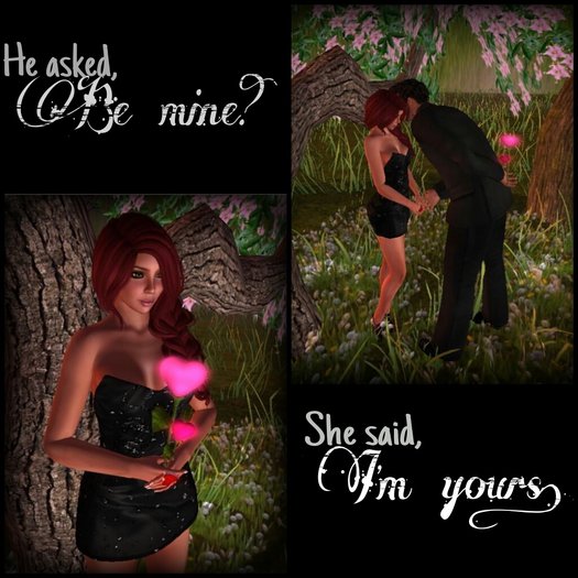 Heart Flowers I'm Yours with hand hold