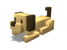 Pixelated Dog Sat Down