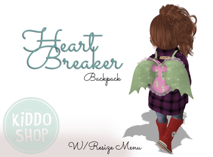 ~TheKiddoShop~HeartBreaker BackPack -  Flogger (BOXED)