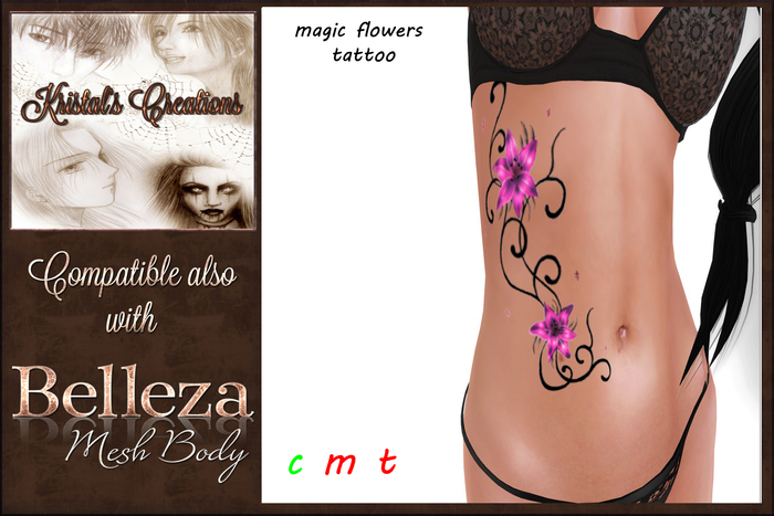.::K.C::. magic flowers tattoo