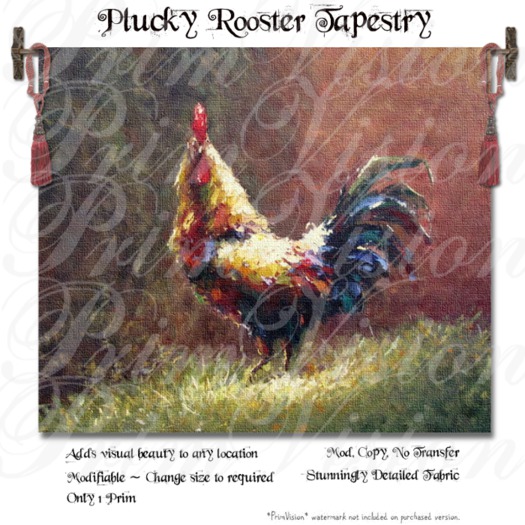 Plucky Rooster Tapestry