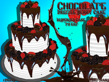 Chocolate Drizzle Berry Mesh Cake - Only 1 prim