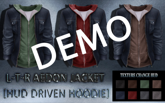 [L-T-R] DEMO Aedon Blue Jacket (HUD Driven Hoodie)