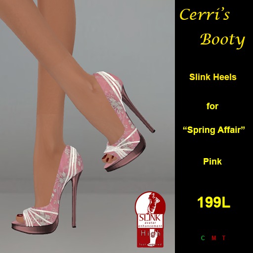 Cerri's Spring Affair Slink Heels SkyBlue