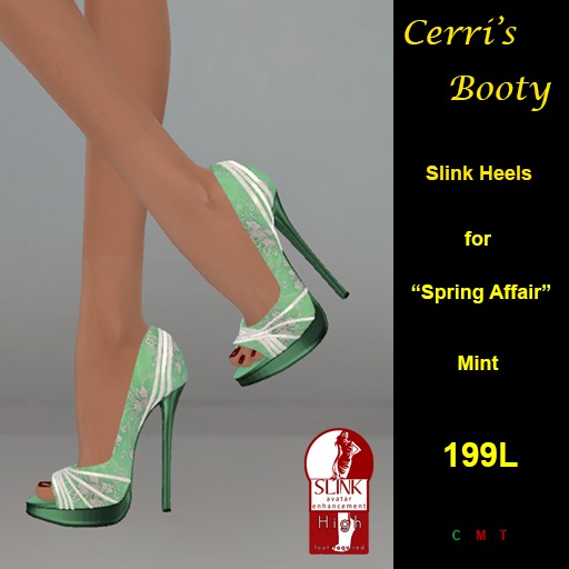 Cerri's Spring Affair Slink Heels Mint