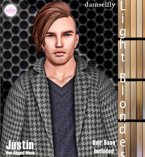 *~*Damselfly*~*Justin Non-Rigged Mesh Light Blondes
