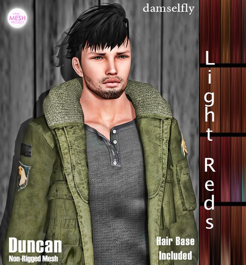 *~*Damselfly*~*Duncan Non-Rigged Mesh Light Reds