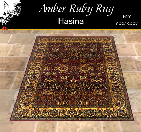 Pestique 'Hasina' Rug Amber Ruby