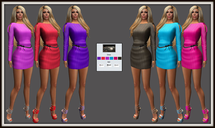 GG-Yolaine Mesh Shoulder Peep Dress-FatPack