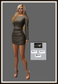 GG-Yolaine Mesh Shoulder Peep Dress-Black