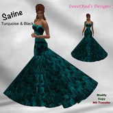 Satine ~ Turquoise & Black