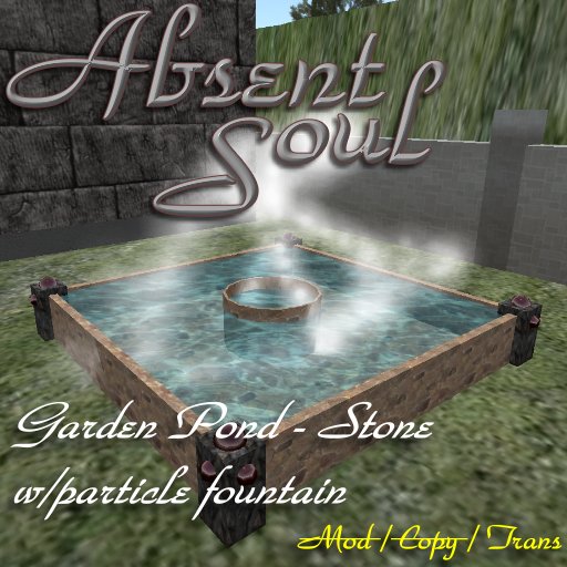 AS ~ Garden Pond - Stone (w/particle fountain)