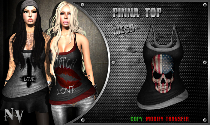 [NV] Pinna Top -Skull-