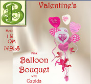 Pink Valentines Baloons Bouquet C/M, Mesh 1LI